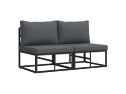 Conjunto 2 Móveis Para Exterior Vidaxl Preto Metal (70 X 71,5 X 71 Cm)