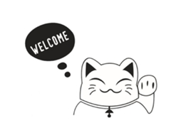 Adesivo De Gato Da Sorte Decorativo Parede Sala Quarto