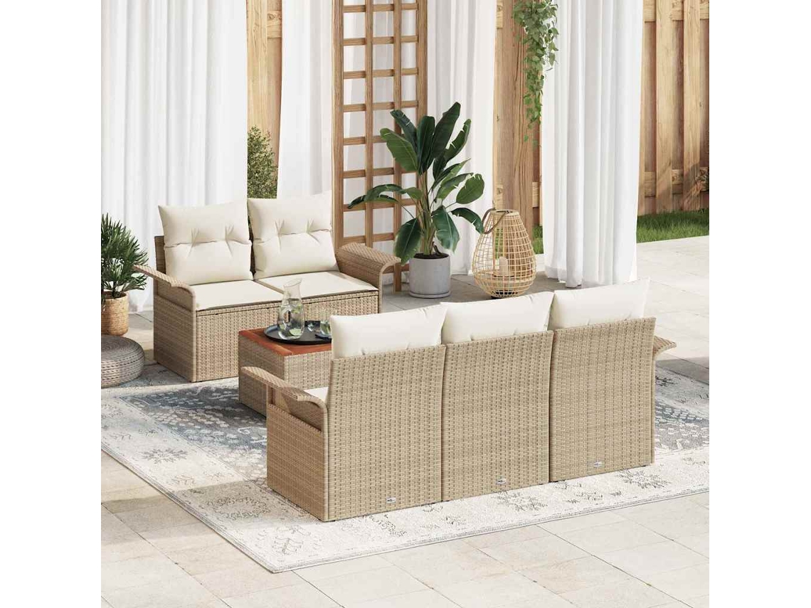 Vidaxl Conjunto De Sofá De Jardim 6 Unid. 5-número De Lugares
