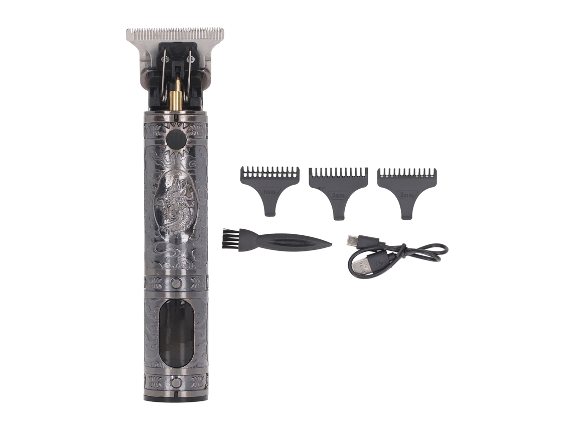 Aparador de Cabelo Profissional Portátil Lcd Prata