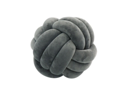 2026-almohadilla Redonda Nudo Suave Gris Oscuro 25x25cm Almohada De Decoración Para El Hogar Sofa Cama