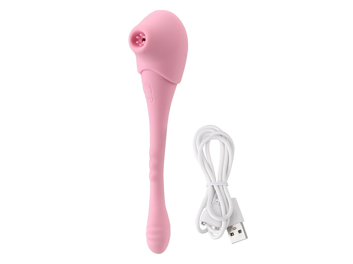 Vibrador De Massagem De Suco 2 Em 1 Com 10 Frequncias Para Mulheres (rosa)