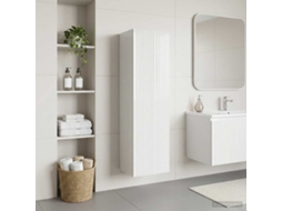 Vidaxl Gabinete De Banheiro Suspenso Branco Brilhante