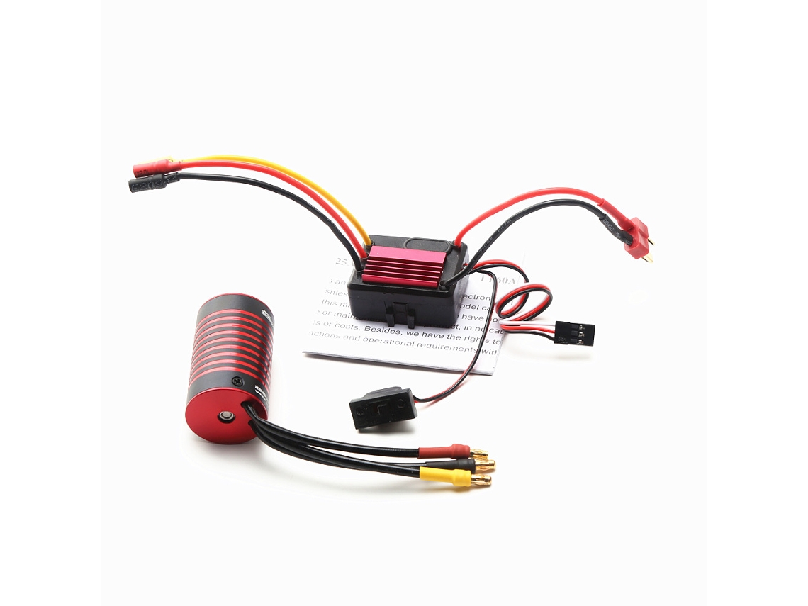 Motor Brushless Impermeável 2838 3200kv E Esc 35a Para Carros Rc 1/14 1/16 Scy/hsp/trax4/hpi
