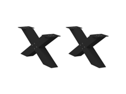 Vidaxl Pés Para Mesa De Centro Em Formato De X, 2 Peças, Preto, 70x(30-31) Cm, Aço