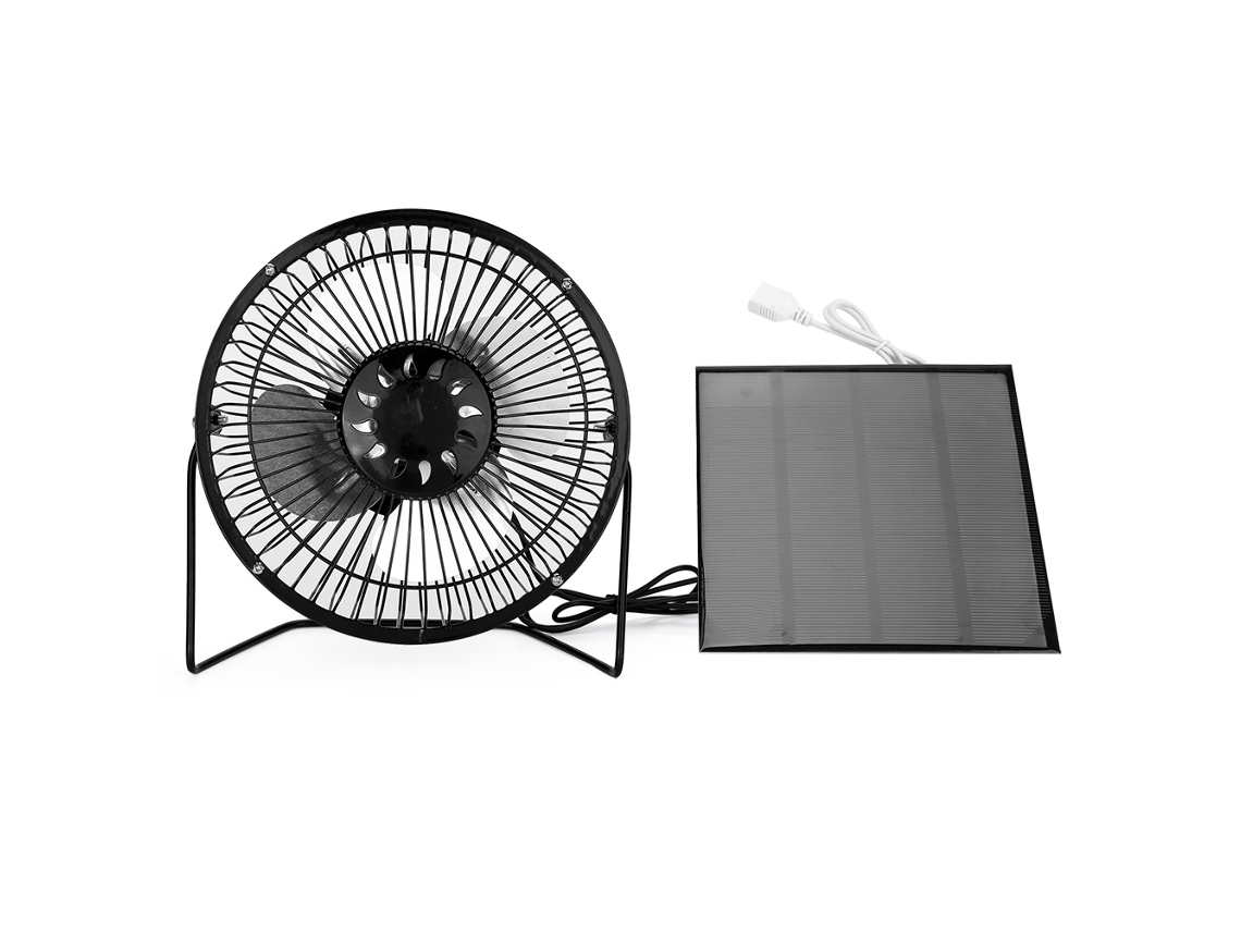 Ventilador Portátil Solar Usb para Resfriamento Viagens