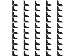 Fuoyloo 50 Peças Protège - Coins Em Metal Para Cahier Style Vintage Noir - Finition Soignée - Solide