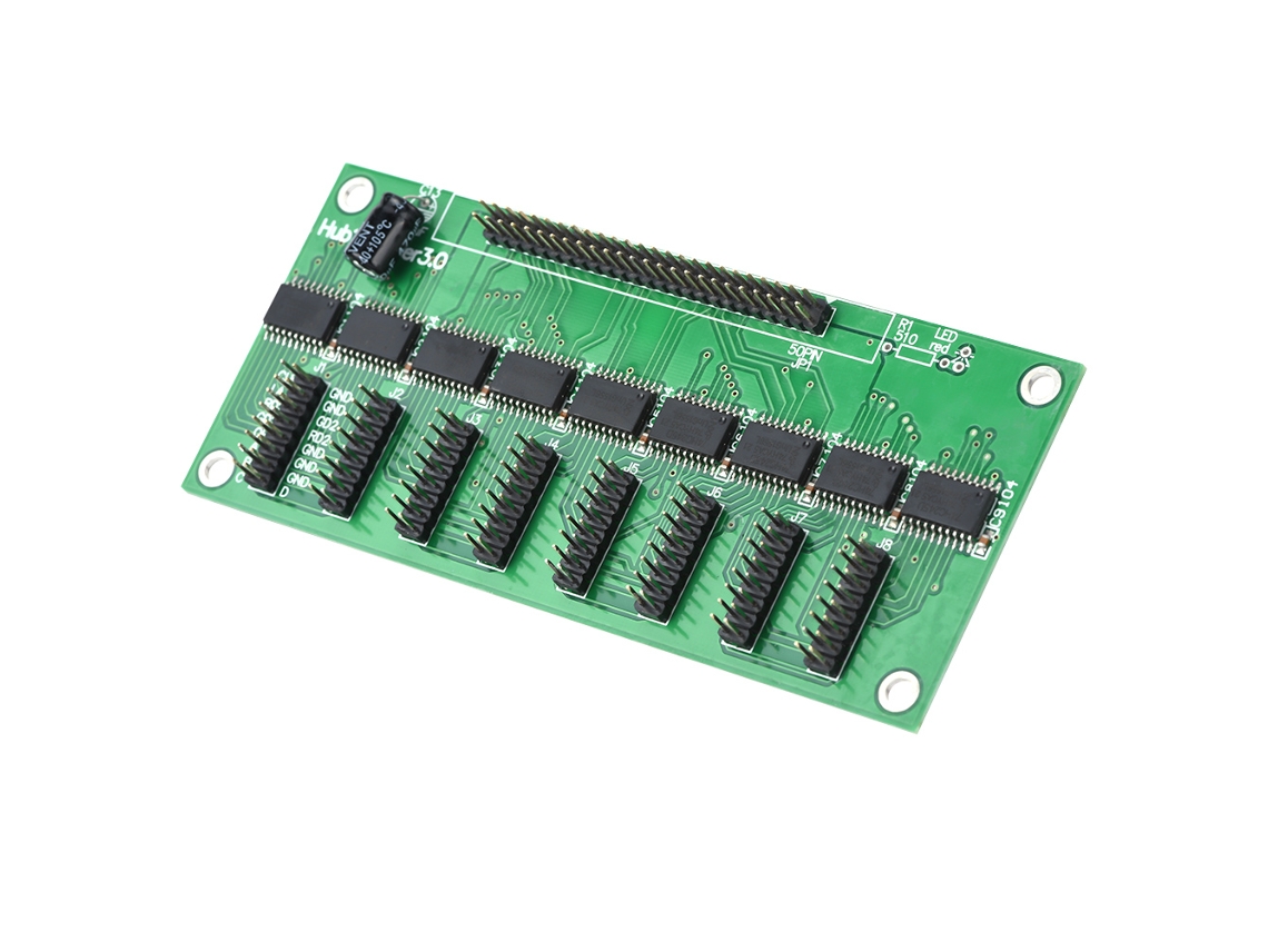 Placa Adaptadora Pcb Hub18b 8 Saídas Dourada