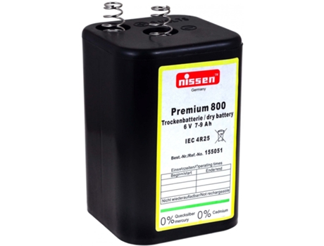 Pilha NISSEN Original Premium 800 Pilha 4R25 6V-Bloco