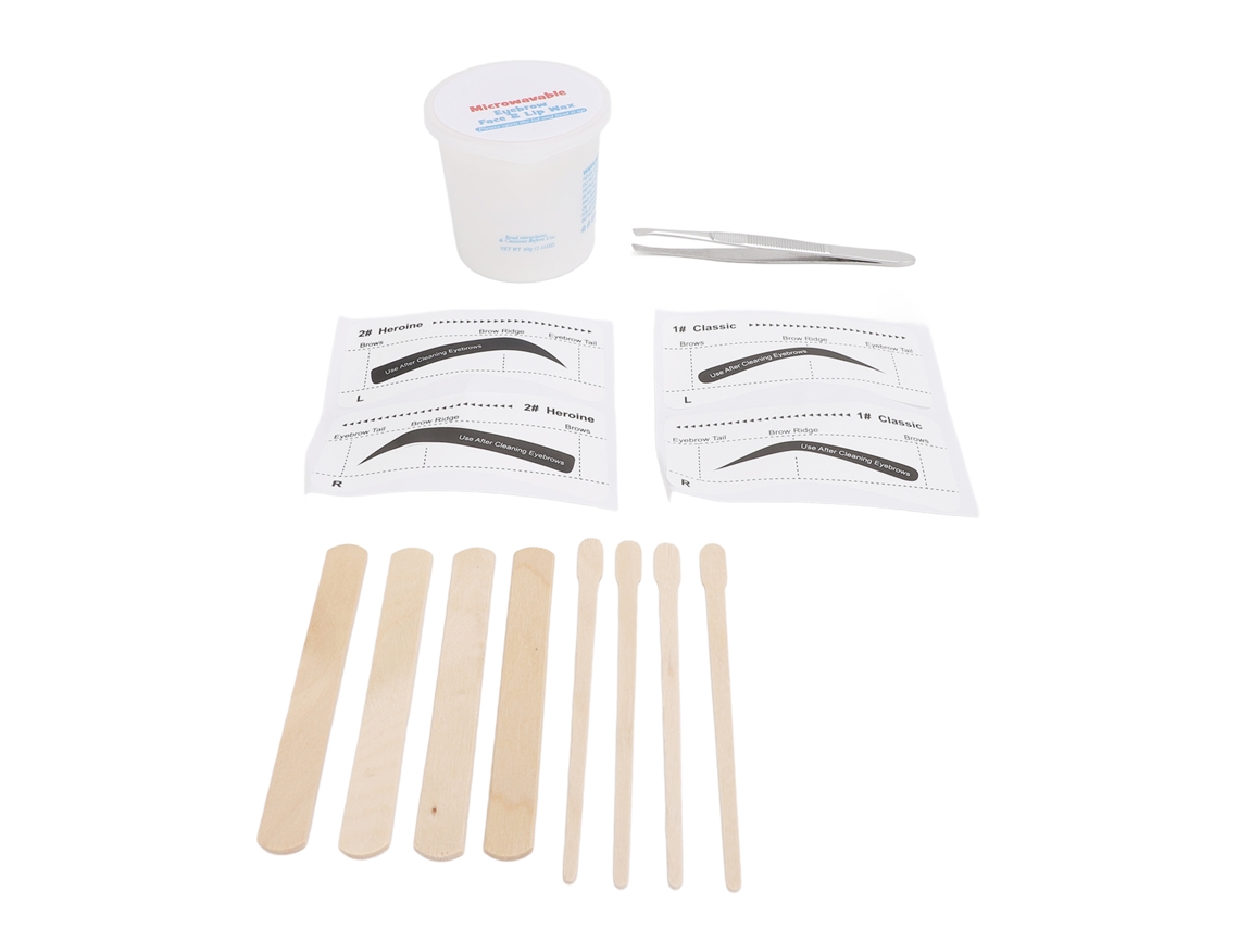 Kit De Cera Microwavable Multifuncional Profesional Para Cejas, Rostro Y Labios