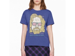 Rockinstone The Big Lebowski Logo Sunglasses Heather Royal Adult T-shirt Size:m