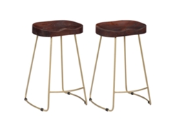 Vidaxl Bancos De Bar Gavin 2 Pcs Madeira Mangueira Maciça