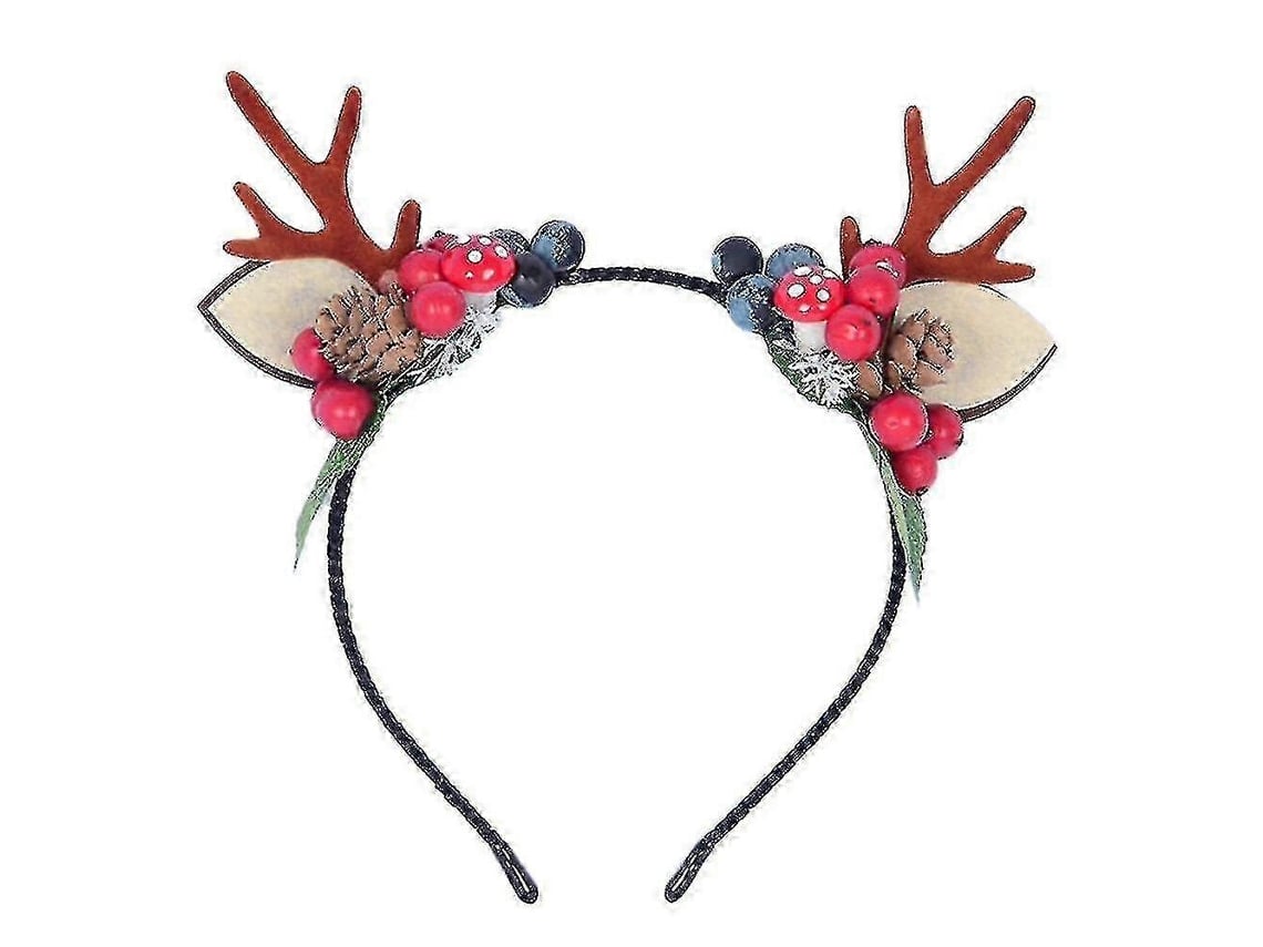 Faixa De Cabelo Com Orelhas De Alce Natalinas Para Festas