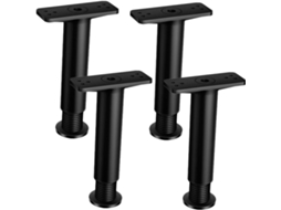 Conjunto De 4 Pés Suporte Ajustáveis Para Estrutura Cama, Resistentes E Com Altura De Extensão 15a 25cm, Para Maior