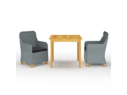 Dining Set, Dining Sets Vidaxl Cinzeto Madeira De Acácia (n/a)