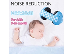 Primerox aventais Auriculares para Bebê Proteção Auditiva Ajustável Redução de Ruído 30db Rosa/azul