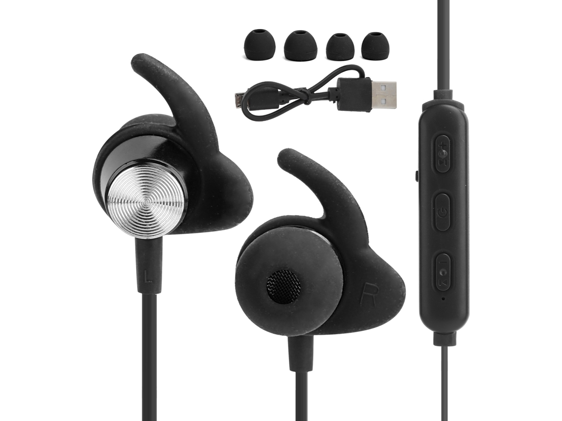 Fone De Ouvido Bluetooth Para Esportes De Pescoço Com Redução De Ruído Hifi Inteligente Magnético Preto