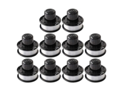 Conjunto De 10 Bobinas De Corda De Nylon Para Cortadores De Grama Black Decker St1000, St3000, St4000 E St4500, Código Rs-136-bkp
