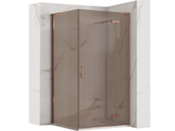 Box de chuveiro Rea Hugo 90x80 em cobre escovado