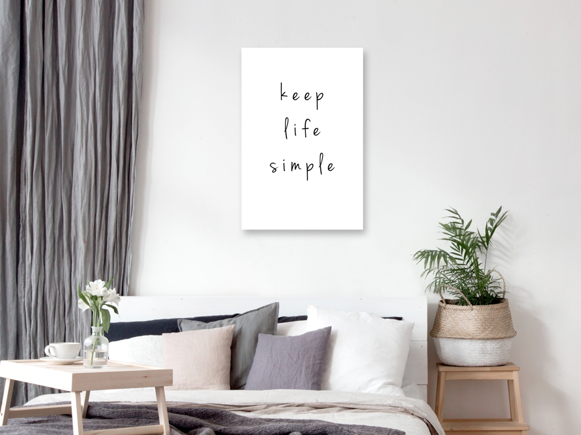 Quadro ARTGEIST Keep Life Simple (1 Part) Vertical (40x60)