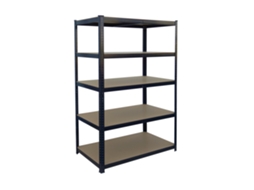 Estante Para Cargas Pesadas Relaxdays, Axlxp: 200 X 100 X 40 Cm, 875 Kg, 5 Níveis, Para Cave, Encaixe, Preto/castanho