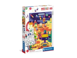 Puzzle Duplaface 60 com Marcadores Robots