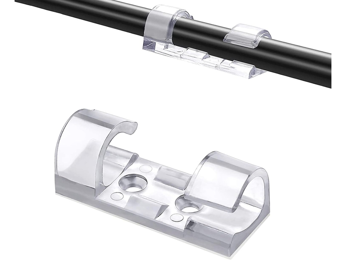 Abraçadeiras de Nylon 20 Unidades , Suporte para Cabos, Autoadesivas AQUAFORGE AQUAFORGE (transparentes)