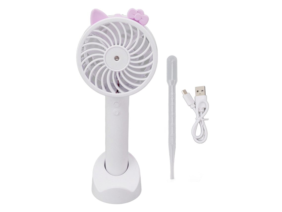 Ventilador Portátil Usb Misto 2 em 1 com Névoa Refrescante 3 Velocidades | S/MARCA