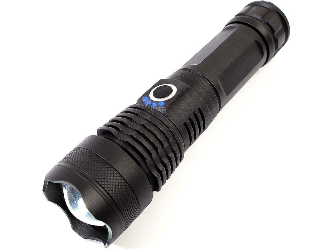 Lanterna Tática Cree Xhp50 S/MARCA 4000lm, Recarregável, Zoom, Resistente à Água, Bateria 26650
