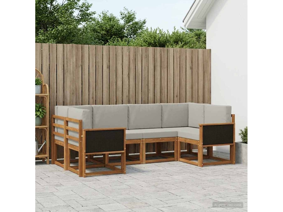 Vidaxl Conjunto De Sofás Para Exterior 6 Unid.