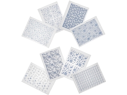 Decalques de papel cerâmico Outanaya, 8 folhas de papel de transferência para esmalte com desenhos, ideias para projetos.