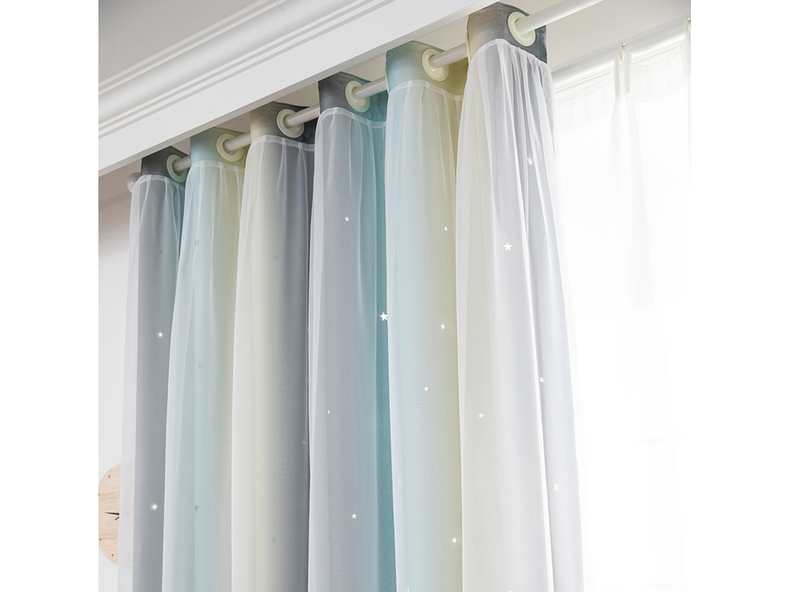 Cortinas Blackout Estrelas S/MARCA para Quarto de Menina