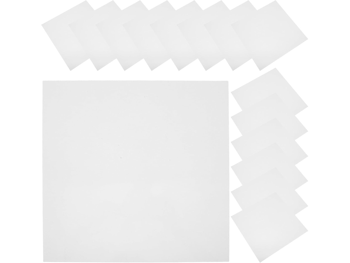 Kit De 15 Estênceis Translúcidos Em Branco, 30,5 X 30,5 Cm (12 12 Polegadas)