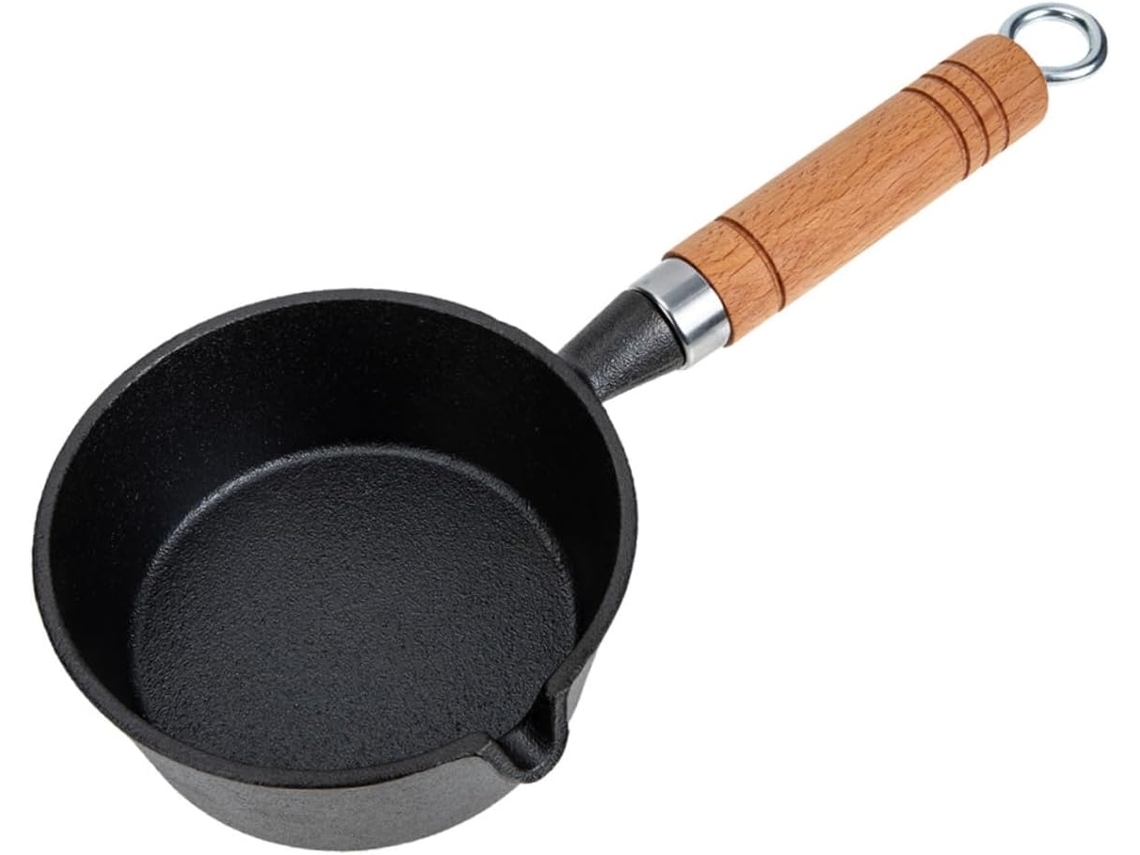 Panela De Ferro Fundido Com Alça, Caçarola E Pote Para Derreter Óleo, Utensílio De Cozinha Prático. Diâmetro Gokoco
