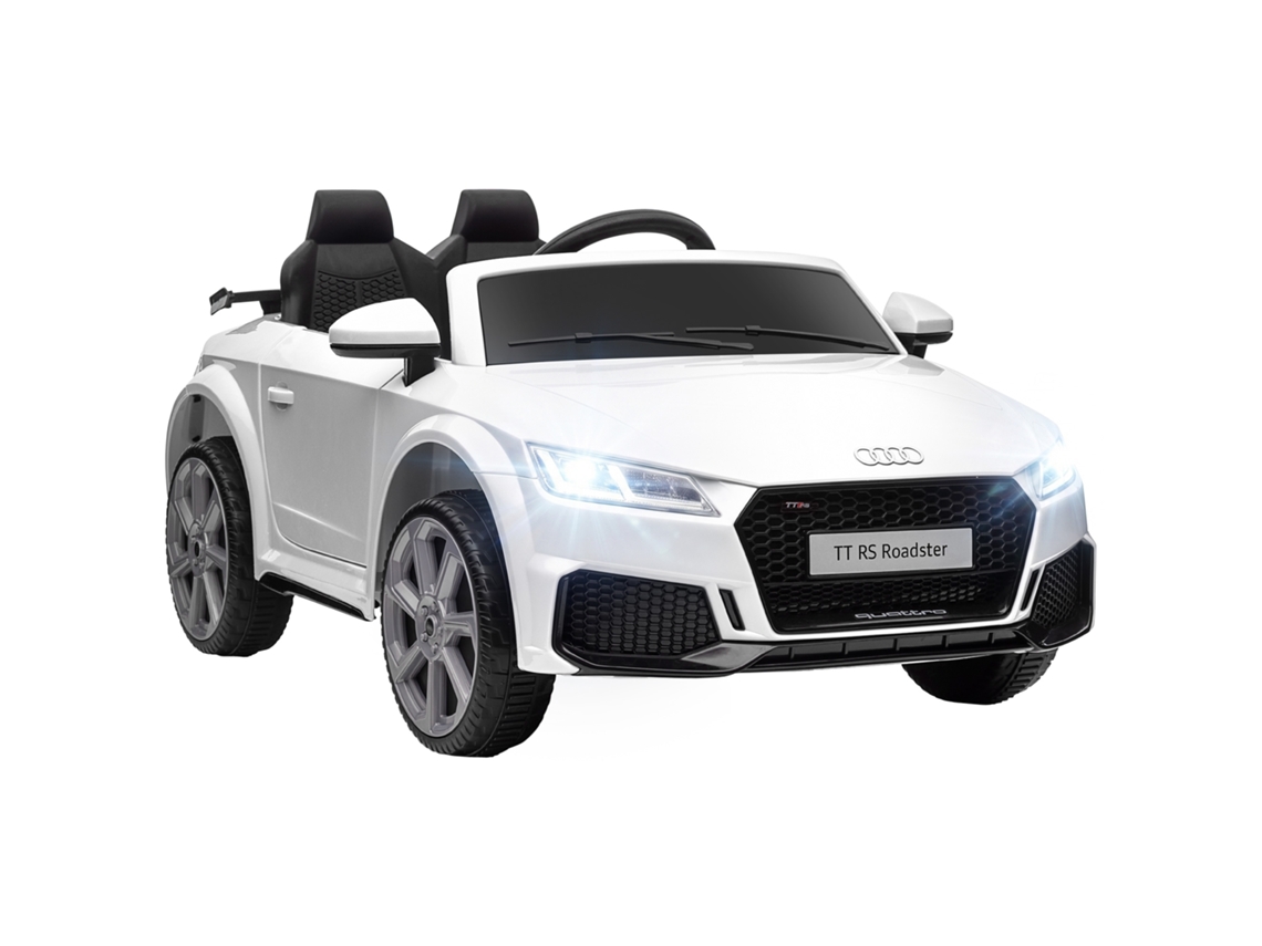 Carrinho Elétrico Infantil Audi Tt 12v com Velocidade de 3 Km/h, Controle Remoto, 102x60x44 Cm, Branco