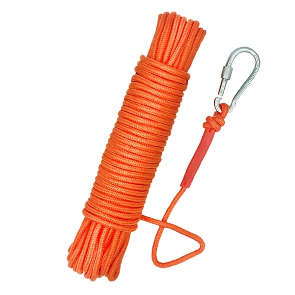 Linha de Pesca Magnética 10m, Grossa com Mosquetão, Corda Nylon Alta Resistência, Segurança. AQUAFORGE
