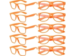 10 Óculos Falsos, Sem Lentes, Laranja, Crianças, Festa, Halloween
