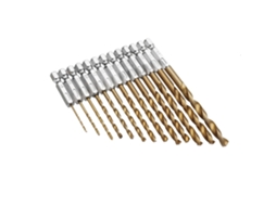 Conjunto de 13 brocas helicoidais de aço rápido de 1/4" (1,5 a 6,5 mm) S/MARCA