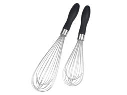 Conjunto De 2 Batedores De Aço Inoxidável, Pretos