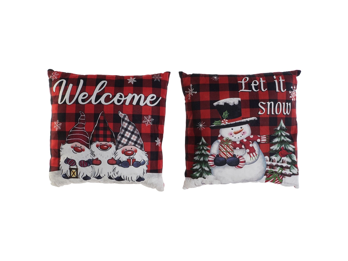 Almofada DKD HOME DECOR Natal Multicolor Poliéster 40 X 10 X 40 Cm 2 Unidades