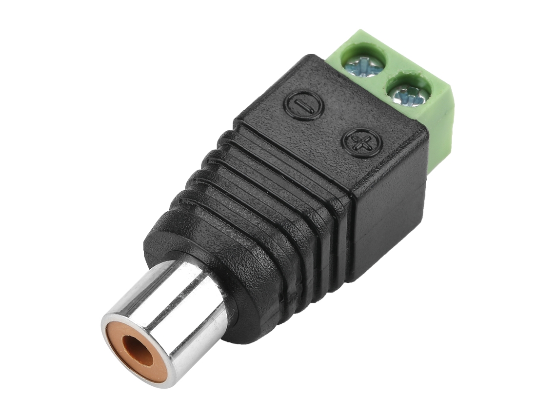 Laxiscreed Adaptador Rca Macho Para Av Balun Com Terminais De Parafuso Para Vídeo E Áudio
