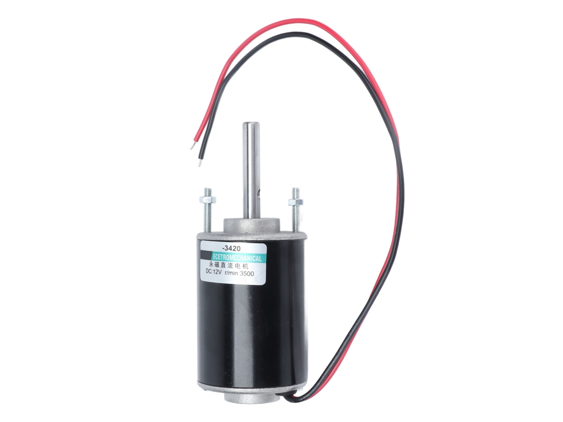 Motor De Cc Com Ímã Permanente De Alta Velocidade Cw Ccw 12v 3500 Rpm Com Rolamento De Bola Eixo 43mm