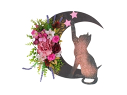 Coroa Lua Gata Decorativa Artificial Halloween