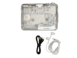 Conversor De Cassete Para Mp3 Player Portátil Com Usb E Som Estéreo Hifi Case Transparente