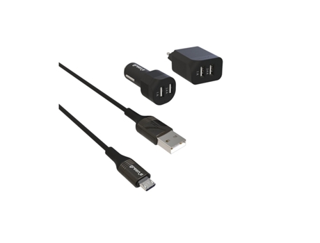 Carregador Rápido Usb Automóvel Eléctrica Micro Greene Preto