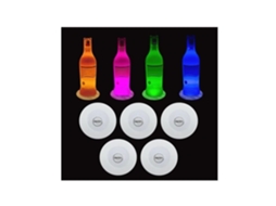 Porta, Copos Led, Annorlunda, Conjunto de 20, 3 Modos de Iluminação, Cores Variadas, Alto Brilho: Vermelho, Azul, Verde, Branco, Rgb BRILVIBERA