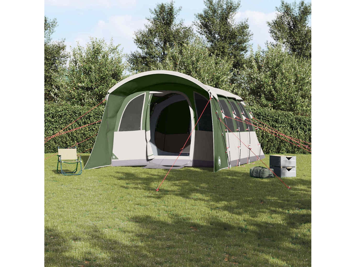 Vidaxl Barraca Familiar Com Telhado Verde E Branco 576 X 325 X 213 Cm