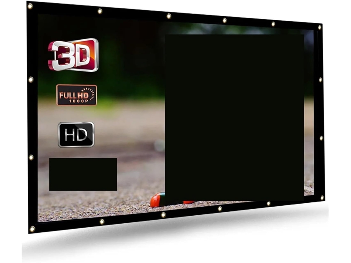 Telas de Projeção Dobráveis de 100 a 120 Polegadas, Formato 16:9 Hd, em Tecido Pvc. SFUSHOS