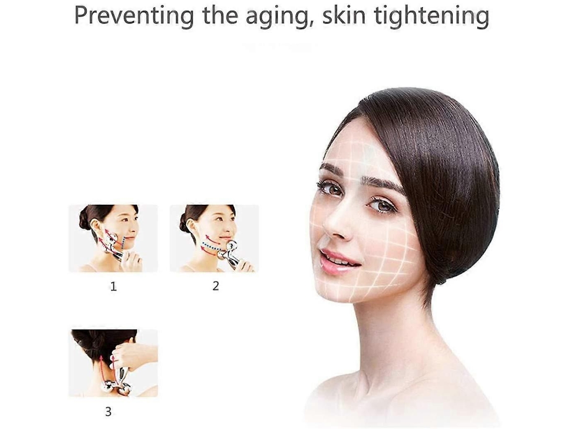 Massageador Facial 3d com Rolos para Massagem Facial, Lifting e Firmeza da Pele, Além de Redução Papada. GOKOCO
