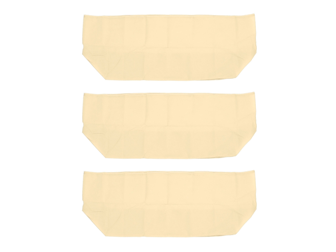 3 Pack Capa Antifrost Planta Retangular Tela No Tejida Com Cordão Para Plantas Exteriores 100x40x45cm Bege